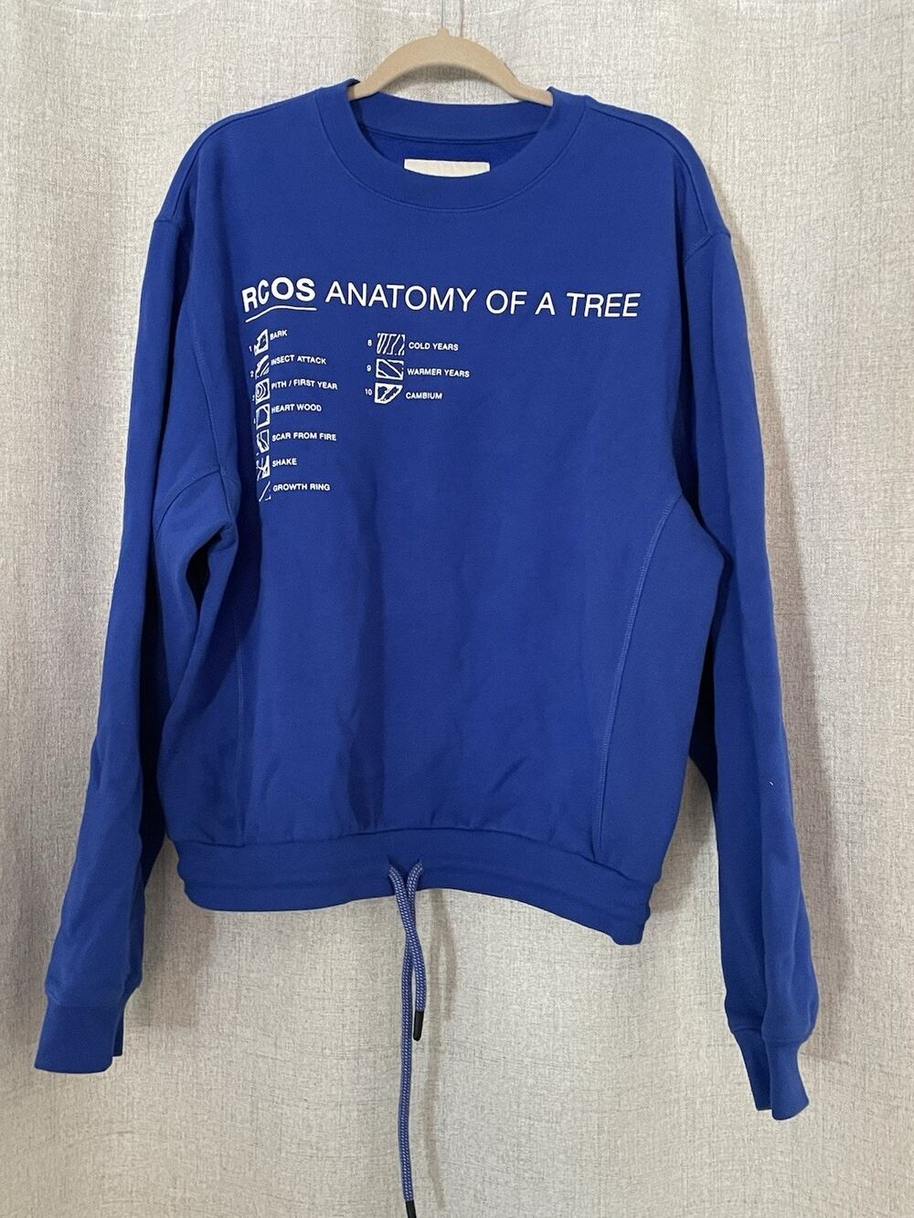 Reese Cooper RC Outdoor Supply RCOS Anatomy of a Tree Crewneck Blue Medium